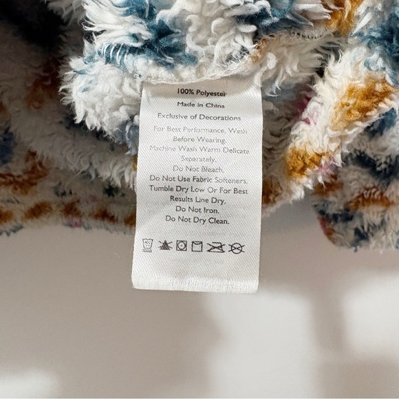 Eddie Bauer Plush 1/4 Zip Pullover Fuzzy Fleece Jacket Size Large Southwest Soft - Picture 11 of 12